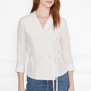 Anine Bing 100% silk wrap blouse
